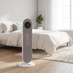 PTC Ceramic Electric Heater 1300/2000W with Remote Control 15–40 °C 45° Oscillation 12H Timer White