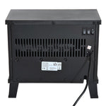 Electric Fireplace / Freestanding Stove with Flame Effect, 600/1200W, Metal, Black, 34x17x31 cm