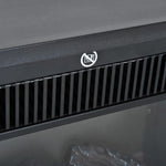 Electric Fireplace / Freestanding Stove with Flame Effect, 600/1200W, Metal, Black, 34x17x31 cm