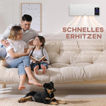 Electric heater, wall-mounted, oscillation function, 2 modes, timer, LED display, white