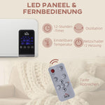 Electric heater, wall-mounted, oscillation function, 2 modes, timer, LED display, white
