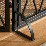 Folding 3-panel spark guard, 120 cm x 79 cm, black