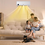 2000W Wall-Mounted Fan Heater with Remote Control, 3 Operating Modes, LED Display, and 12-Hour Timer
