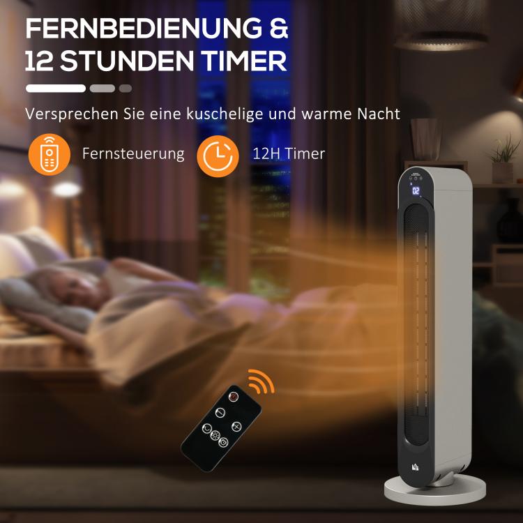 Electric heater, 3 modes, 12-hour timer, LED display, oscillation function