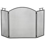 Folding Fireplace Spark Guard / Fire Screen – Metal – 110 x 24 x 76.5 cm – Black