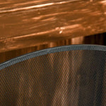 Folding Fireplace Spark Guard / Fire Screen – Metal – 110 x 24 x 76.5 cm – Black