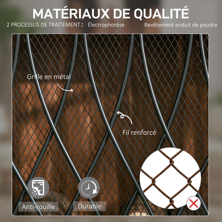 Fireplace Protection Screen – Wide Fire Guard for Fireplace or Stove – Spark Guard – Safety Barrier – 3-Panel Folding Design – Black Metal