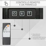 1800W Freestanding Electric Fireplace with Flame Effect, Remote Control, Timer, and Adjustable Temperature, White
