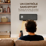 1000/2000W ceramic wall heater, electric radiator, fan, thermostat, timer, 54x18.7x12.3cm, black