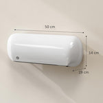 1000/2000W ceramic wall heater, electric radiator, fan, thermostat, timer, 50x19x14cm, white