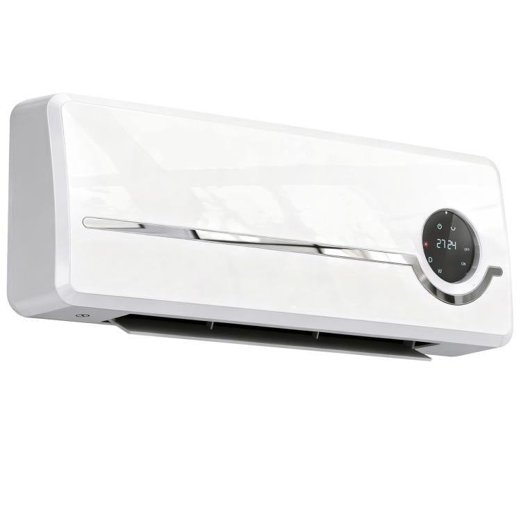 1000/2000W ceramic wall heater, electric radiator, fan, thermostat, timer, 50x18.6x12.9cm, white