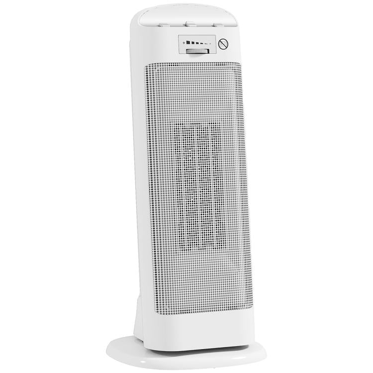 2000W ceramic space heater, electric fan heater with 4 modes, adjustable thermostat, 20x20x49cm, white