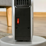 Oscillating electric fan heater 1100/2200 W, PTC ceramic, remote control included, 8-hour timer, 21 x 21 x 73 cm