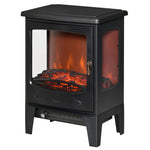 Electric fireplace with heater, 1800 W electric fireplace with LED flame effect