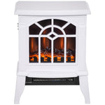 Decorative Fireplace 1000 W/2000 W with Adjustable Temperature and LED Flames for 15–20 m2 – 36.5 x 24 x 46 cm – White