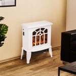 Decorative Fireplace 1000 W/2000 W with Adjustable Temperature and LED Flames for 15–20 m2 – 36.5 x 24 x 46 cm – White