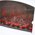 Decorative fireplace with adjustable thermostat and overheat protection for 20–25 m2 rooms, 36.5 x 24 x 45.5 cm, white.