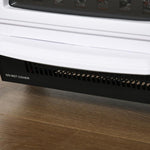Decorative fireplace with adjustable thermostat and overheat protection for 20–25 m2 rooms, 36.5 x 24 x 45.5 cm, white.