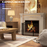 Fireplace spark guard, elegant spark catcher, foldable, coated, black, 96 x 60 cm