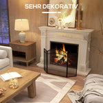 Fireplace spark guard, elegant spark catcher, foldable, coated, black, 96 x 60 cm