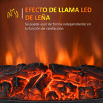 900W/1800W Electric Fireplace with Flame Effect, Adjustable Temperature, and Overheat Protection – Black