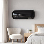 2000W Wall-Mounted Electric Heater with 3 Modes, LED Display, Thermostat, Timer, and Oscillation – Black