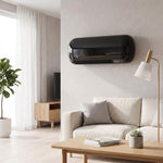 2000W Wall-Mounted Electric Heater with 3 Modes, LED Display, Thermostat, Timer, and Oscillation – Black