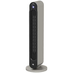 1100/2200W Ceramic Tower Heater with Remote, LED Display, Timer, and Oscillation –  Diameter25 x 73.5 cm – Silver and Black