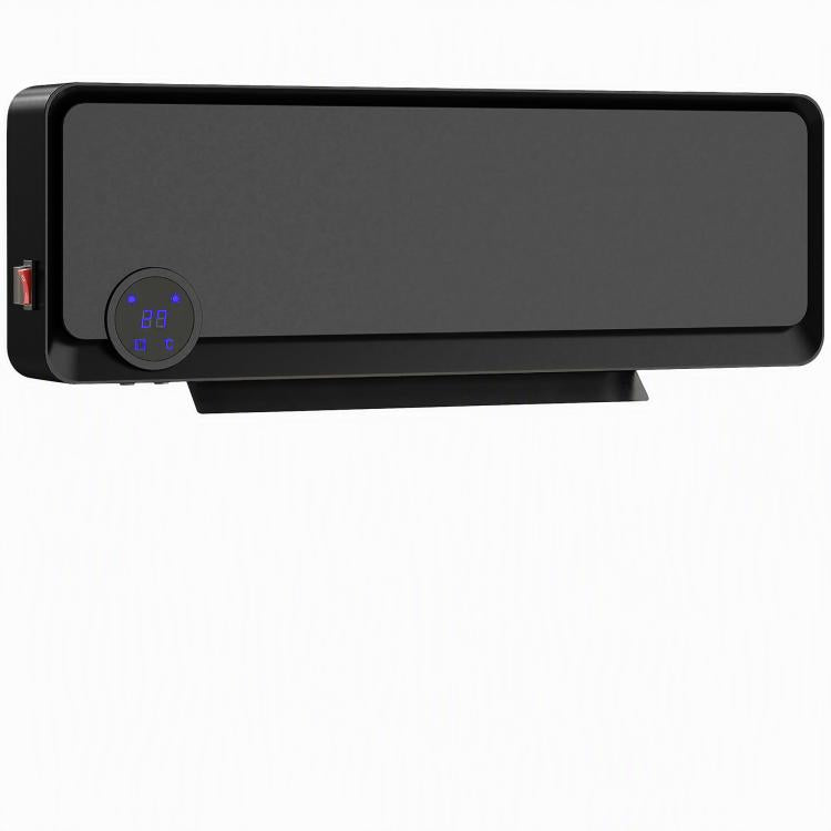 1000W/2000W Wall-Mounted Electric Heater with LED Display, IPX2 Rating, and Remote Control – Black (56 x 11.7 x 18.5 cm)