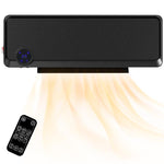 1000W/2000W Wall-Mounted Electric Heater with LED Display, IPX2 Rating, and Remote Control – Black (56 x 11.7 x 18.5 cm)