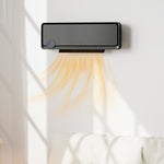 1000W/2000W Wall-Mounted Electric Heater with LED Display, IPX2 Rating, and Remote Control – Black (56 x 11.7 x 18.5 cm)