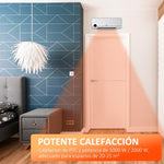 Wall-Mounted Bathroom Heater 1000W/2000W with Remote Control, LED Display, 12-Hour Timer, and Thermostat – White