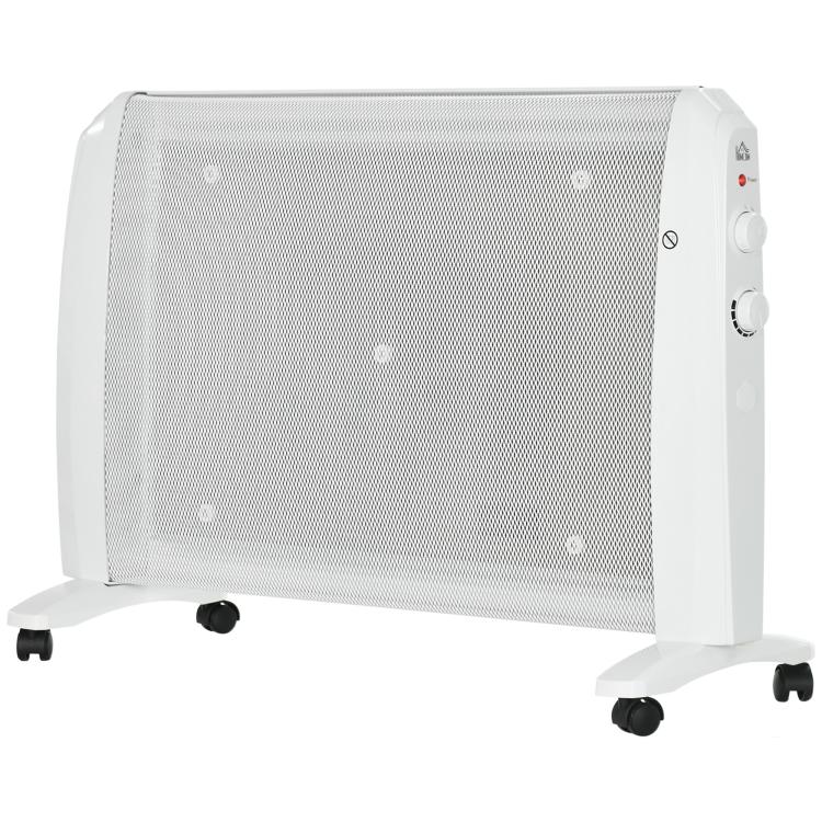 1000W/2000W Electric Mica Heater with 2 Power Levels for 15–20 square meter – 79 x 27 x 54 cm – White