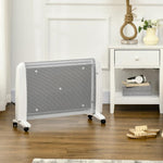 1000W/2000W Electric Mica Heater with 2 Power Levels for 15–20 square meter – 79 x 27 x 54 cm – White