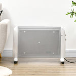 1000W/2000W Electric Mica Heater with 2 Power Levels for 15–20 square meter – 79 x 27 x 54 cm – White