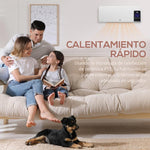 1000W/2000W Wall-Mounted Electric Heater with LED Display and Remote Control – White (54.5 x 12 x 21.5 cm)