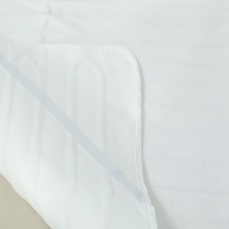 Heated blanket/throw with dual controls, 5 heat settings, 10-hour timer, 160x140cm, white