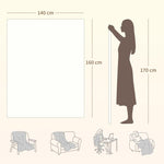 Heated blanket/throw with dual controls, 5 heat settings, 10-hour timer, 160x140cm, white
