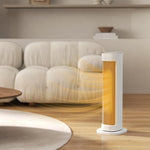 PTC ceramic space heater, 2000W electric heater with adjustable thermostat and timer, 21 x 19.7 x 61 cm, white