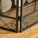 Fireplace Protection Screen – Large Fire Guard for Fireplace or Stove – Spark Guard – Safety Barrier – 3-Panel Folding Design – Black Steel