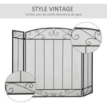 Fireplace Protection Screen – Large Fire Guard for Fireplace or Stove – Spark Guard – Safety Barrier – 3-Panel Folding Design – Black Steel