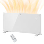 2000W Convection Heater with Adjustable Temperature, Remote Control, and Timer, 87x21.5x44.5 cm, White