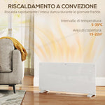2000W Convection Heater with Adjustable Temperature, Remote Control, and Timer, 87x21.5x44.5 cm, White