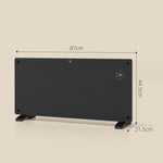 2000W Convection Heater with Adjustable Temperature, Remote Control, 24-Hour and Weekly Timer, Black