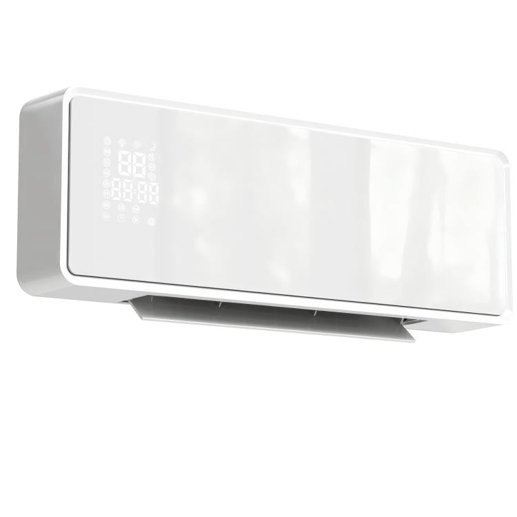 1000/2000W ceramic wall heater, electric radiator, fan, thermostat, timer, 54x18.7x12.3cm, white