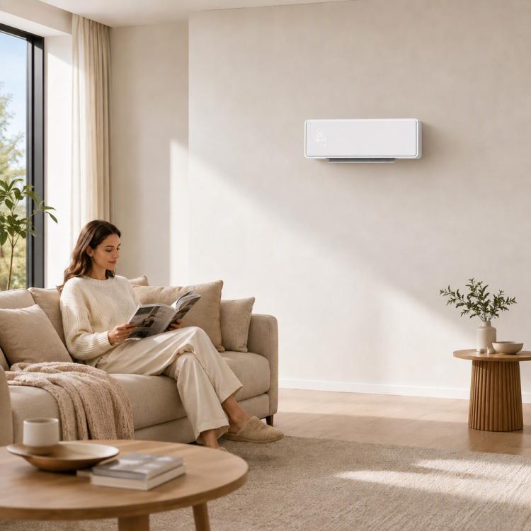 1000/2000W ceramic wall heater, electric radiator, fan, thermostat, timer, 54x18.7x12.3cm, white