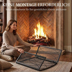 Fireplace Safety Screen, 3-Panel Foldable Spark Guard 122 x 75 cm