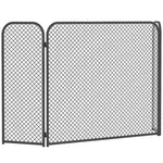 3-Panel Foldable Fireplace Spark Guard 100x51cm