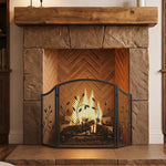 OMCOM Fireplace Safety Guard, 3-Panel Foldable Fireplace Screen 122 x 75 cm