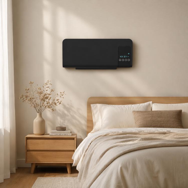 2000W Wall-Mounted Ceramic Fan Heater – Black (for Office)
